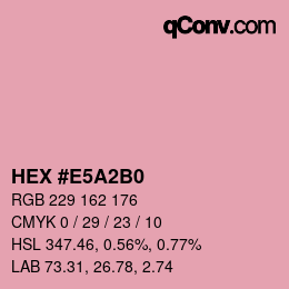 Color code: HEX #E5A2B0 | qconv.com