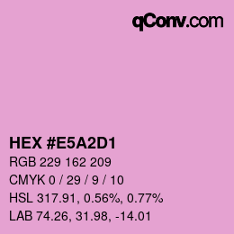 Color code: HEX #E5A2D1 | qconv.com
