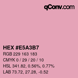 Color code: HEX #E5A3B7 | qconv.com