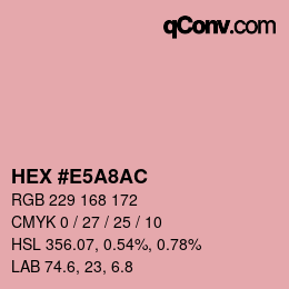 Color code: HEX #E5A8AC | qconv.com