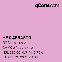 Farbcode: HEX #E5A8D0 | qconv.com