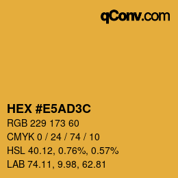 Color code: HEX #E5AD3C | qconv.com