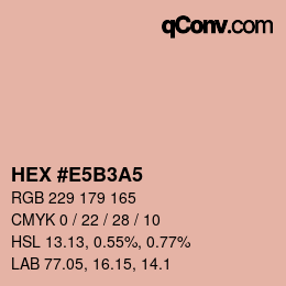 Code couleur: HEX #E5B3A5 | qconv.com