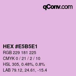 Color code: HEX #E5B5E1 | qconv.com