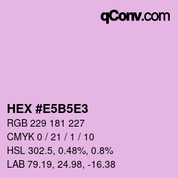 カラーコード: HEX #E5B5E3 | qconv.com