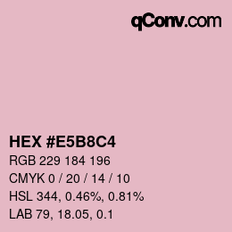 Color code: HEX #E5B8C4 | qconv.com