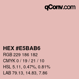 カラーコード: HEX #E5BAB6 | qconv.com