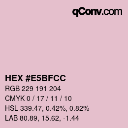 Farbcode: HEX #E5BFCC | qconv.com