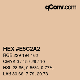カラーコード: HEX #E5C2A2 | qconv.com