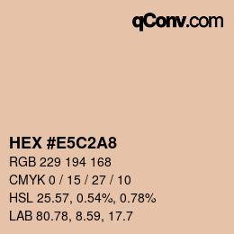 カラーコード: HEX #E5C2A8 | qconv.com