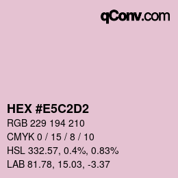 カラーコード: HEX #E5C2D2 | qconv.com