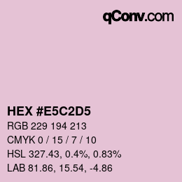 颜色代码: HEX #E5C2D5 | qconv.com