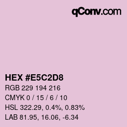 Color code: HEX #E5C2D8 | qconv.com