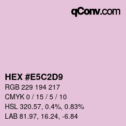 Color code: HEX #E5C2D9 | qconv.com