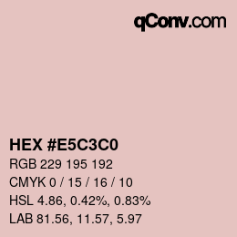 Color code: HEX #E5C3C0 | qconv.com