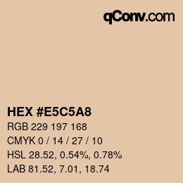 Color code: HEX #E5C5A8 | qconv.com