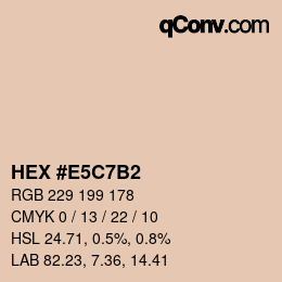 Color code: HEX #E5C7B2 | qconv.com