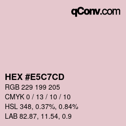 Color code: HEX #E5C7CD | qconv.com