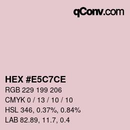 Color code: HEX #E5C7CE | qconv.com