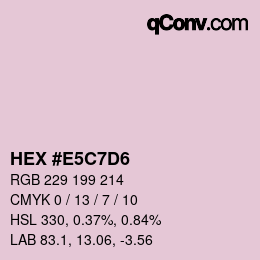 Color code: HEX #E5C7D6 | qconv.com