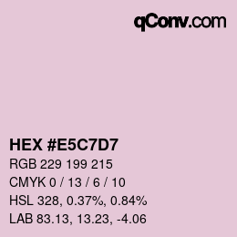 Color code: HEX #E5C7D7 | qconv.com