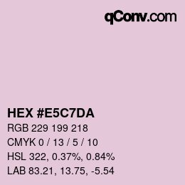 Color code: HEX #E5C7DA | qconv.com