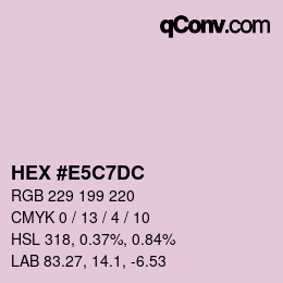 Color code: HEX #E5C7DC | qconv.com
