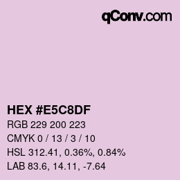 Código de color: HEX #E5C8DF | qconv.com