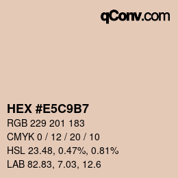 Código de color: HEX #E5C9B7 | qconv.com