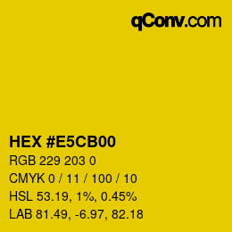 Color code: HEX #E5CB00 | qconv.com