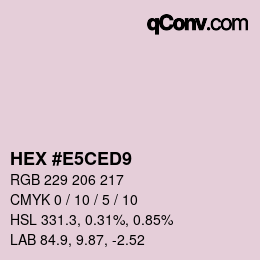 Color code: HEX #E5CED9 | qconv.com