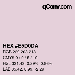 Color code: HEX #E5D0DA | qconv.com