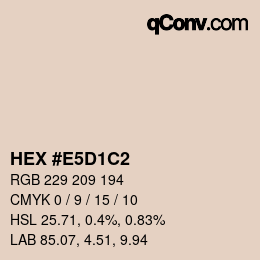 Color code: HEX #E5D1C2 | qconv.com