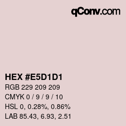 颜色代码: HEX #E5D1D1 | qconv.com