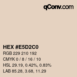 Color code: HEX #E5D2C0 | qconv.com