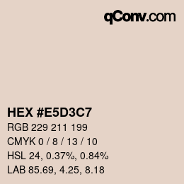 Color code: HEX #E5D3C7 | qconv.com