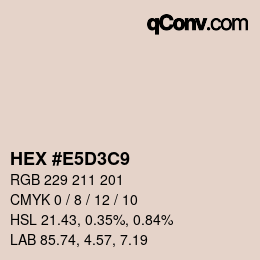 Color code: HEX #E5D3C9 | qconv.com