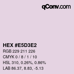 カラーコード: HEX #E5D3E2 | qconv.com