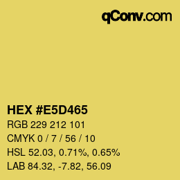 Color code: HEX #E5D465 | qconv.com