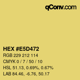 Color code: HEX #E5D472 | qconv.com
