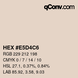 Color code: HEX #E5D4C6 | qconv.com