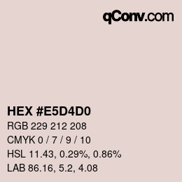 Color code: HEX #E5D4D0 | qconv.com