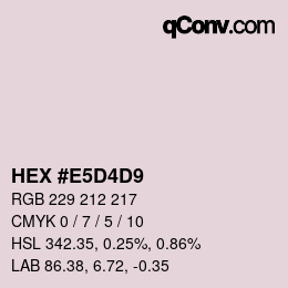 Color code: HEX #E5D4D9 | qconv.com