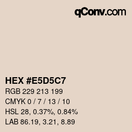 Color code: HEX #E5D5C7 | qconv.com