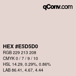 Color code: HEX #E5D5D0 | qconv.com