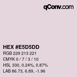 Color code: HEX #E5D5DD | qconv.com