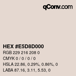 Color code: HEX #E5D8D000 | qconv.com