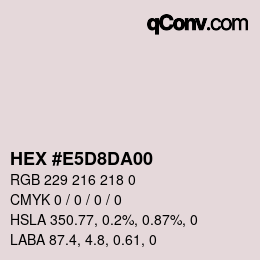 Color code: HEX #E5D8DA00 | qconv.com