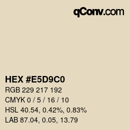 カラーコード: HEX #E5D9C0 | qconv.com
