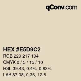 カラーコード: HEX #E5D9C2 | qconv.com